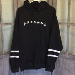 Friends TV show logo sweatshirt, hoodie. Black XL unisex
